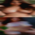Woman sports vagina slips